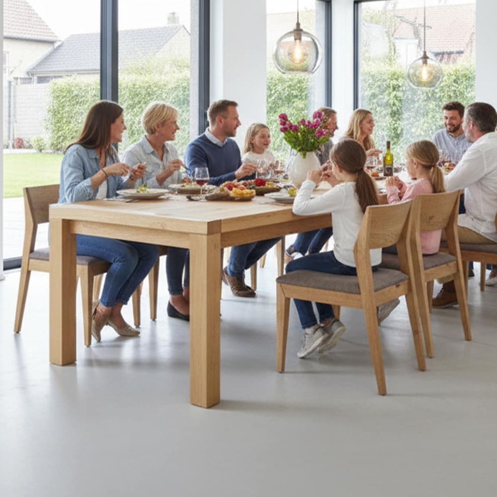 Veľký jedálenský stôl masív dub pre 12 ľudí