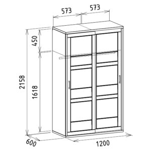 rozmery šatníkovej skrine z masívu