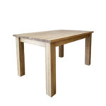Malý jedálenský rozťahovací stôl z dubového masívu pre 4 až 6 osôb, 140-190×90×76 cm