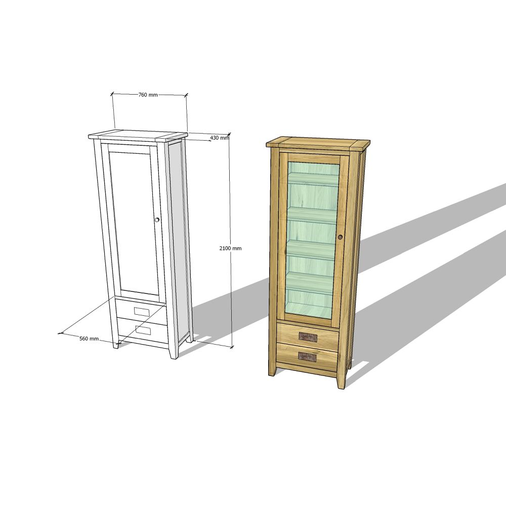 presklené vitríny do obývačky rozmery