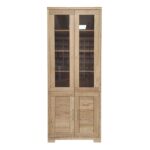 Moderná preskledná pol-vitrína so skrinkou