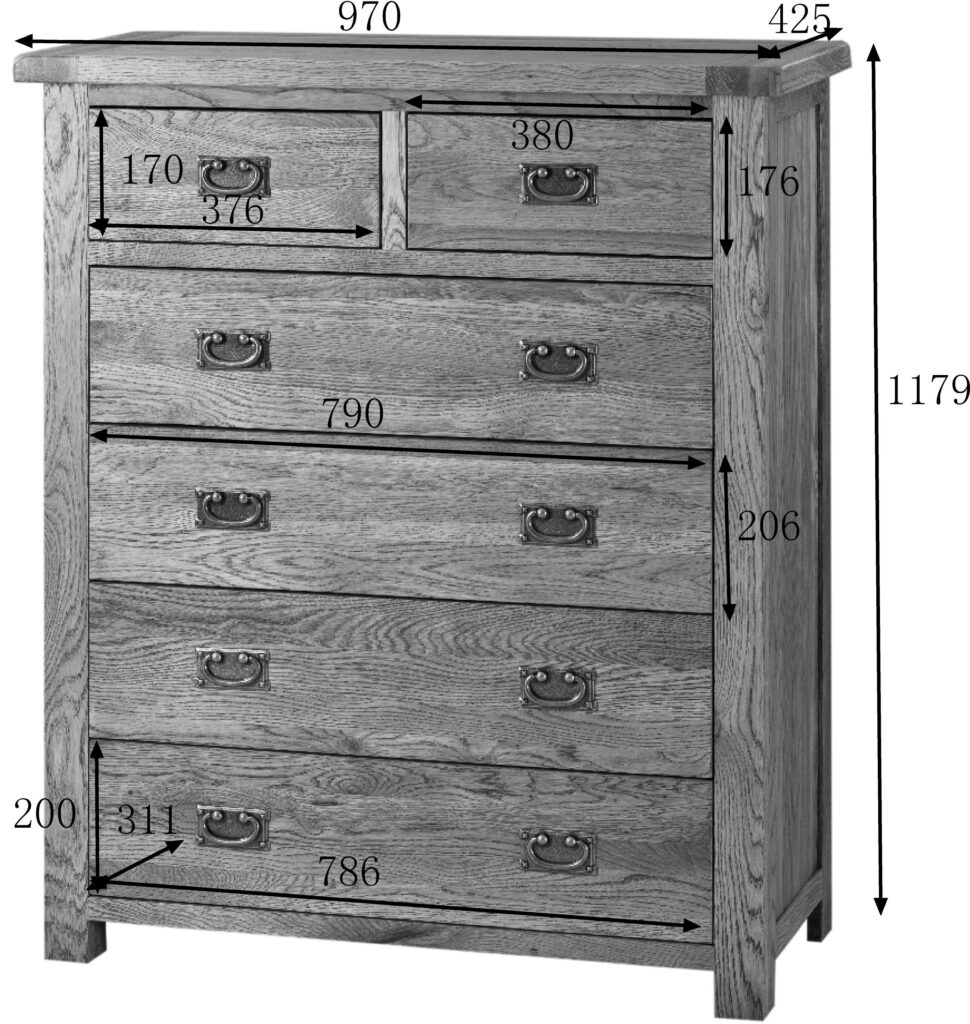 rozmery komody bielizníka