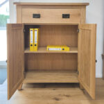 Drevená skrinka na šanóny z dubu