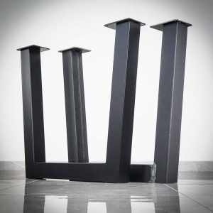 kovové podnože pod stôl v tvare trapéz