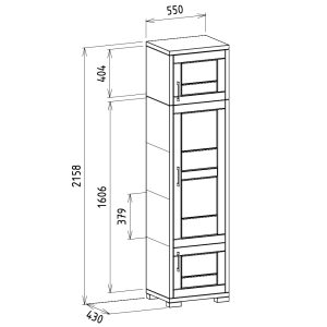 rozmery masívnej šatníkovej skrine