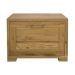 Dubový botník na topánky s výklopom a policou, 75x39x54 cm