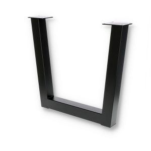 kovová čierna podnož pre stôl v tvare trapéz