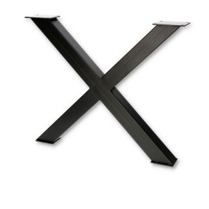 kovová podnož na stôl v tvare x