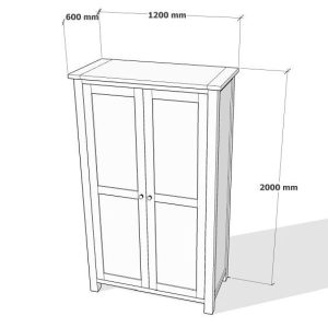 rozmery masívnej šatníkovej skrine
