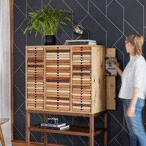 drevená skrinka na šperky a dokumenty sixtematic