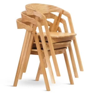 masívne jedálenské drevené kreslo