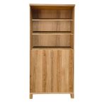 Vysoká knižnica s dvierkami a policami, 95x43x200 cm