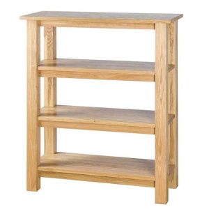 masívny policový drevený regál