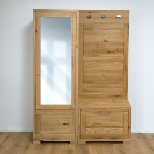 Trojdielna šatníková zostava - botník, vešiakový panel a šatníková skrina lava