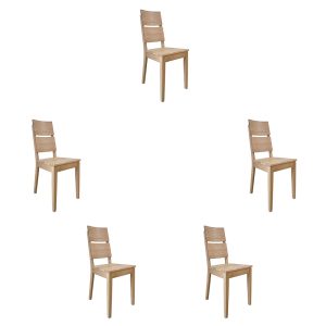 Set 5 ks jedálenských stoličiek z masívu v modernom dizajne