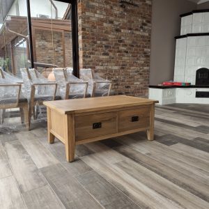 Dubovy konferencny stolik na mieru chesterfield design