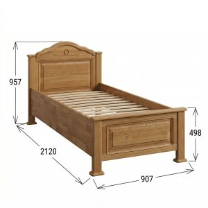 drevená posteľ jedno lôžko-dub 80x200 s oblúkom rozmery