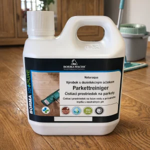 čistiace prostriedky na drevené podlahy a parkety