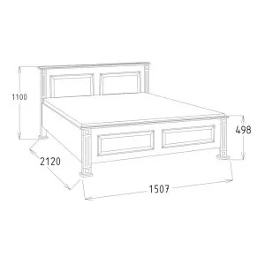 dvojlôžková posteľ biela - rozmery 140x200 cm