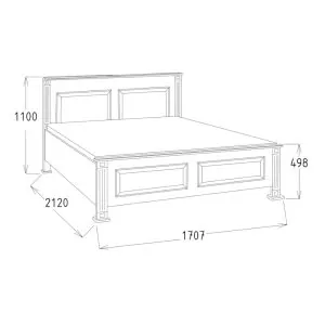 dvojlôžková posteľ biela - rozmery 160x200 cm
