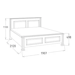 manželská posteľ biela - rozmery 180x200 cm