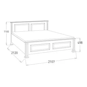 manželská posteľ biela - rozmery 200x200 cm