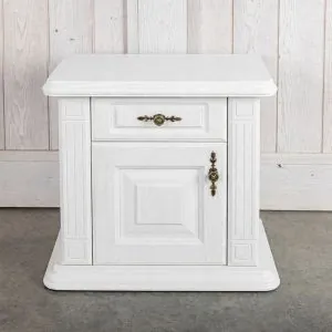 nočný stolík biely ľavý