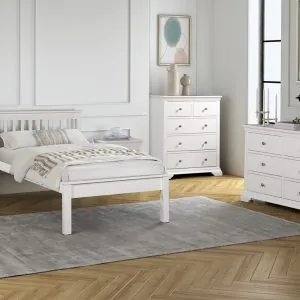 Biely nabytok do spalne masiv biela postel