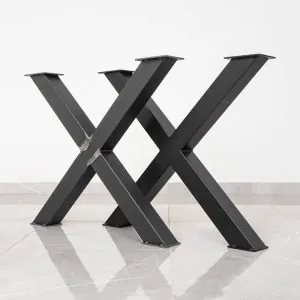 kovové podnože pod stôl v tvare x