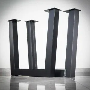 kovové podnože pod stôl v tvare trapéz