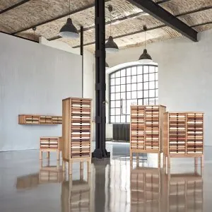 Minimalistický nábytok z 9 druhov masívneho dreva SIXtematic