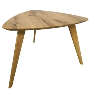 Dubový konferenčný stolík v tvare trojuholníka