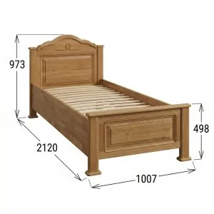 drevená posteľ jedno lôžko-dub 90x200 s oblúkom rozmery